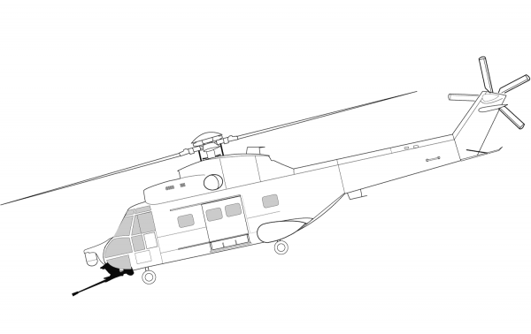 IAR 330 Helicopter coloring page image