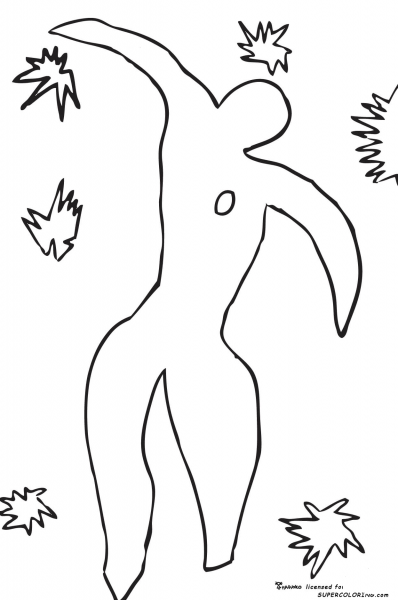 Icare By Henri Matisse  coloring page image