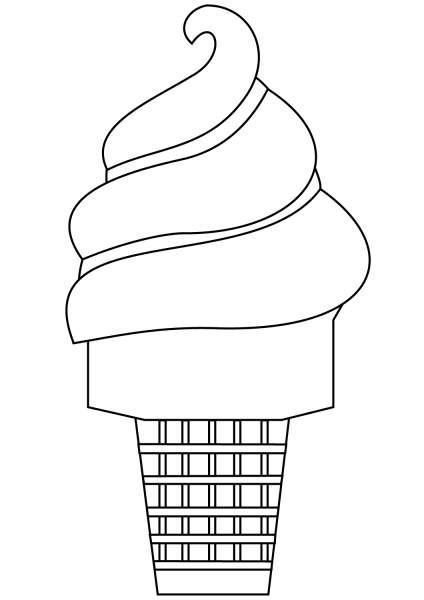Ice Cream coloring page image