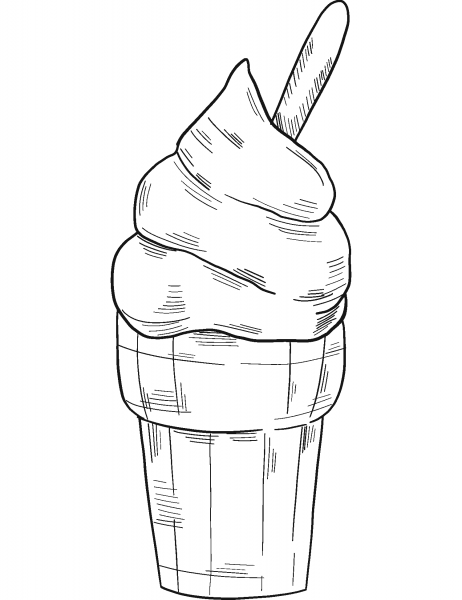 Ice Cream coloring page image