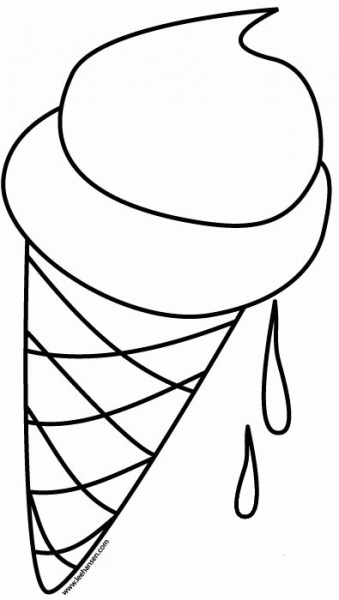 Ice Cream Cone  coloring page image
