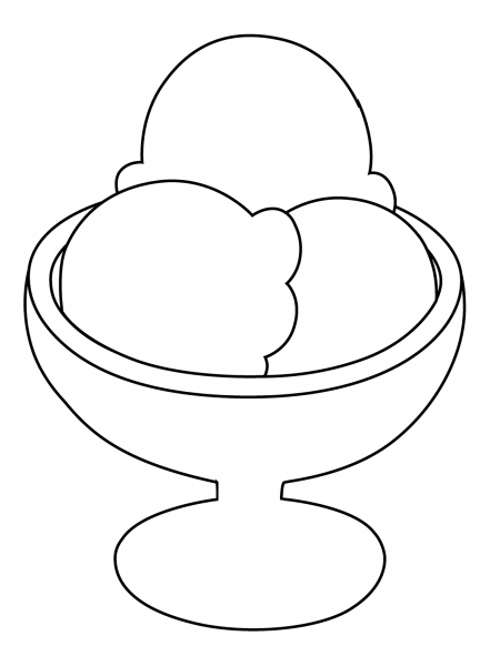 Ice Cream Emoji coloring page image