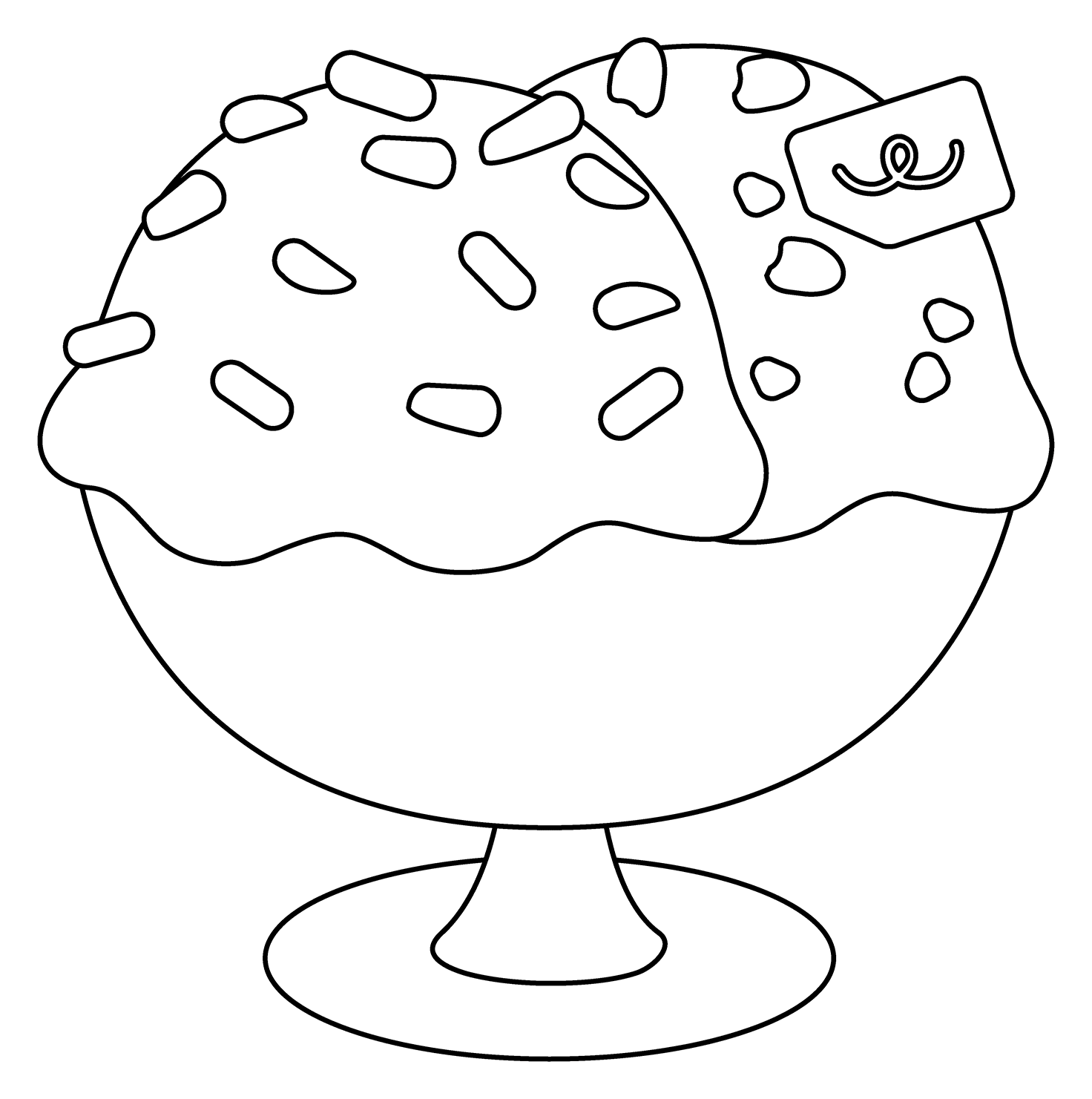 Ice Cream Emoji coloring page - ColouringPages