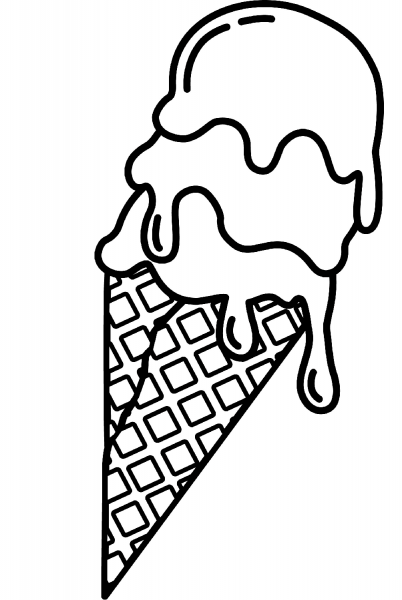 Ice Cream Sundae coloring page image