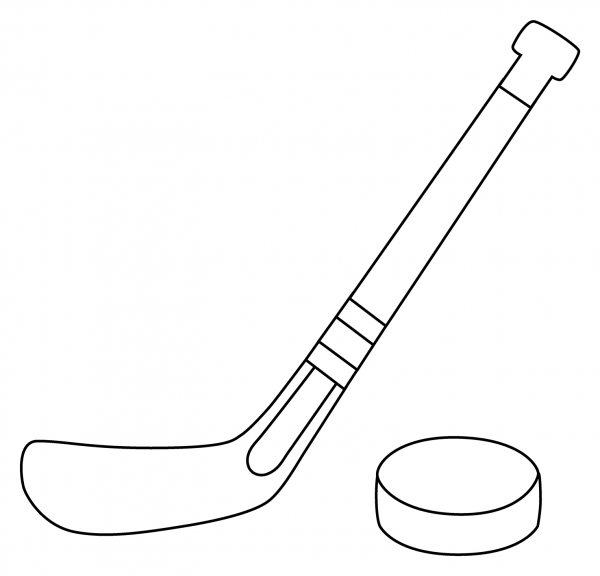 Ice Hockey Emoji coloring page image