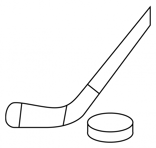 Ice Hockey Emoji coloring page image