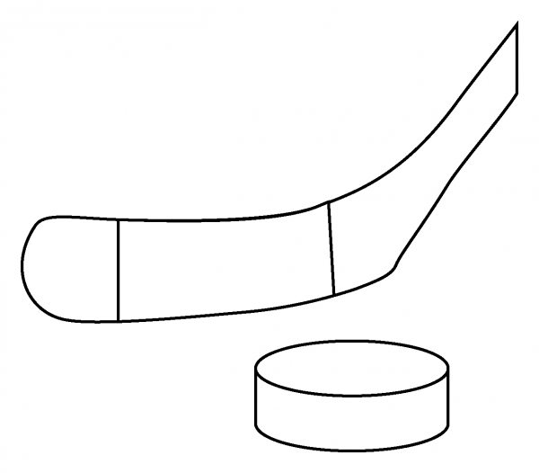 Ice Hockey Emoji coloring page image