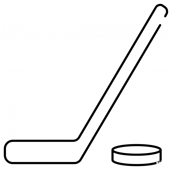 Ice Hockey Emoji coloring page image