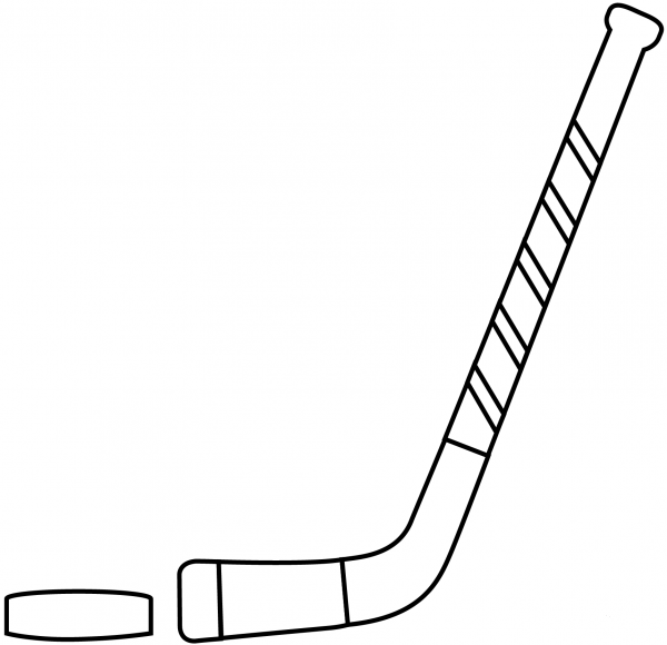 Ice Hockey Emoji coloring page image