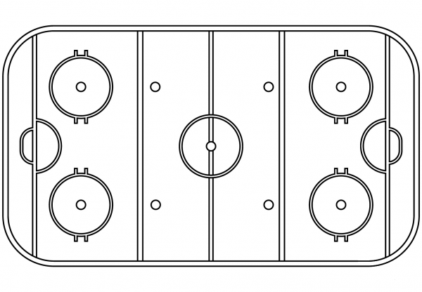 Ice Hockey Rink coloring page image