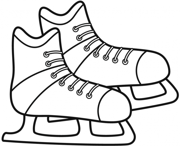 Ice Hockey Skate coloring page image