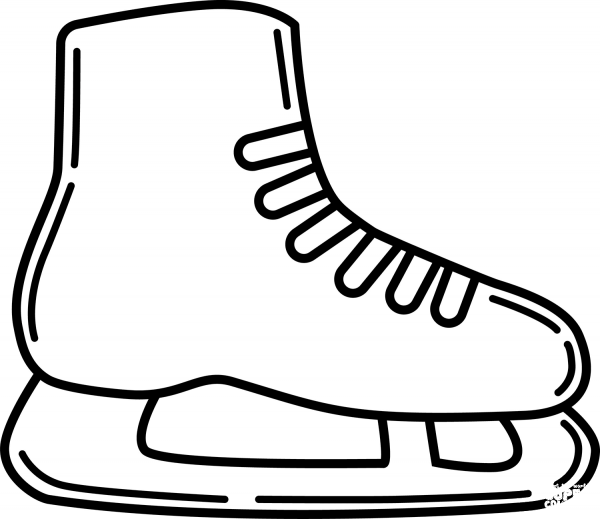 Ice Hockey Skate coloring page image