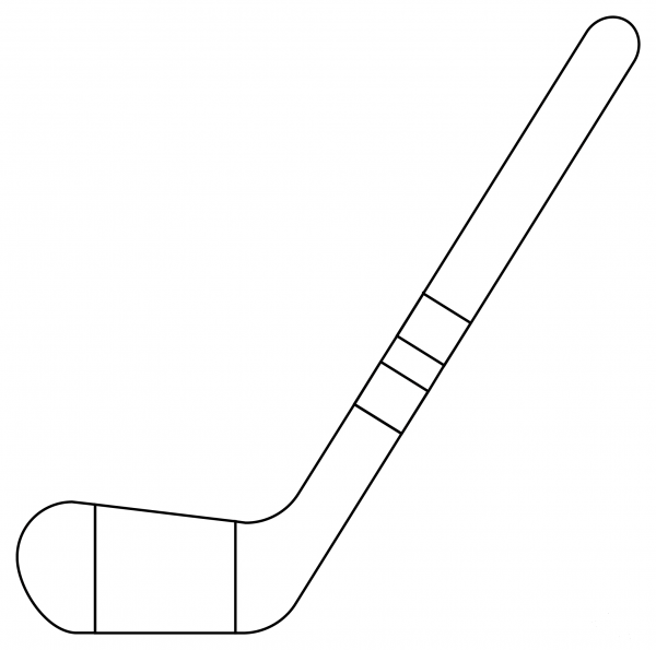Ice Hockey Stick coloring page image