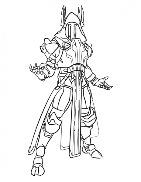Ice King Fortnite coloring page image