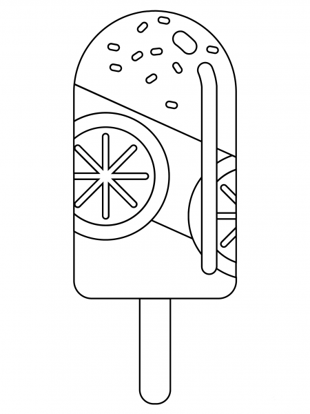 Ice Pop coloring page image