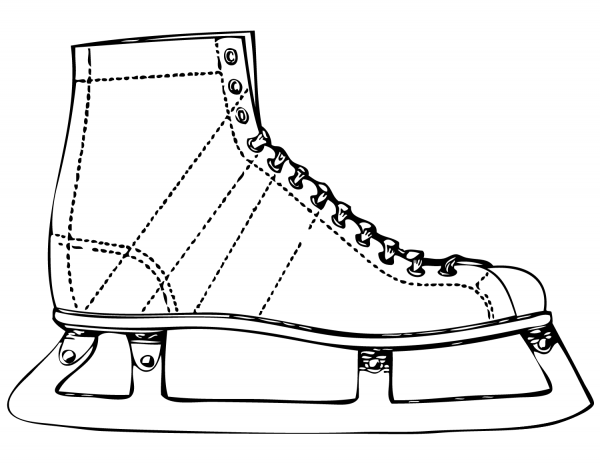 Ice Skate coloring page image
