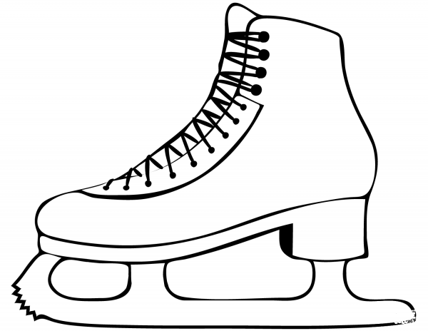 Ice Skate coloring page image