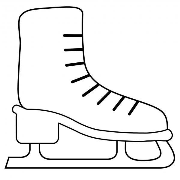 Ice Skate Emoji coloring page image