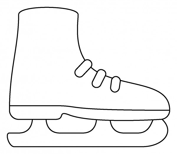 Ice Skate Emoji coloring page image
