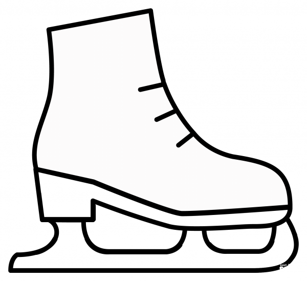 Ice Skate Emoji coloring page image
