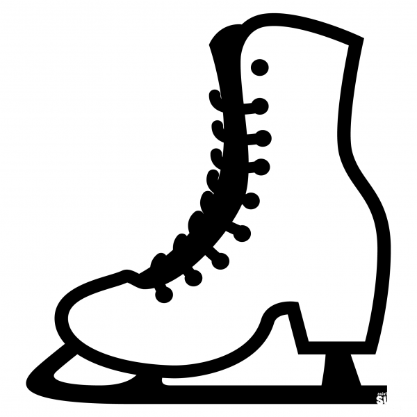 Ice Skate Emoji coloring page image