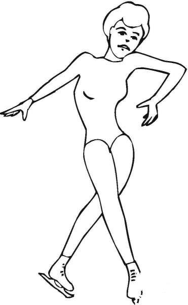Ice Skater  coloring page image