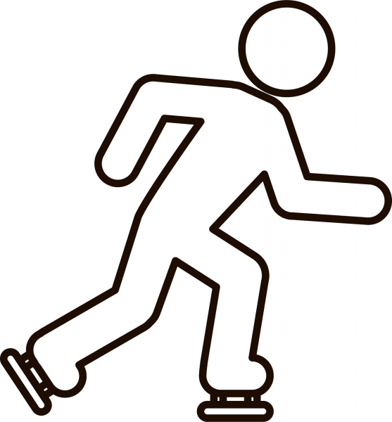 Ice Skater coloring page image