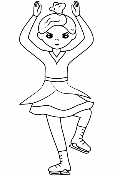 Ice Skater coloring page image