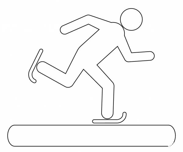 Ice Skater coloring page image