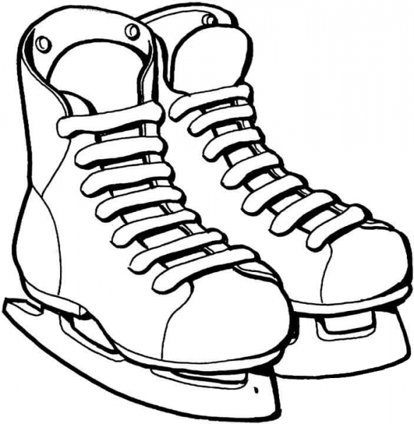 Ice Skates  coloring page image