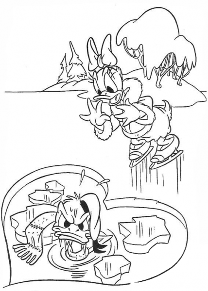Ice Skating  coloring page image