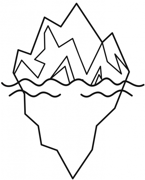 Iceberg coloring page image