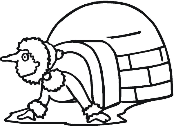Iceman is wondering what is the weather outside  coloring page image