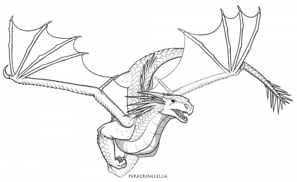 Icewing Dragon coloring page image