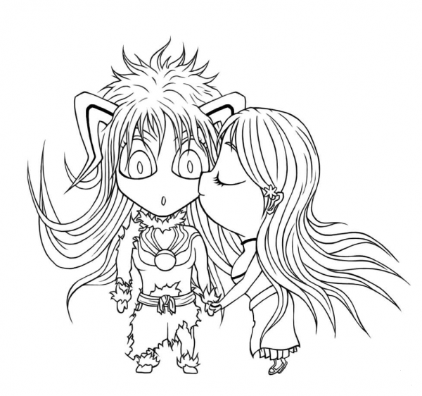 Ichihime chibi from Manga Bleach coloring page image