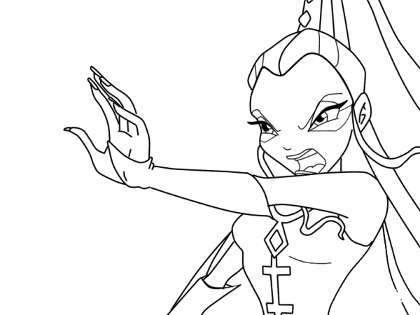 Icy’s Gloomix Attack coloring page image