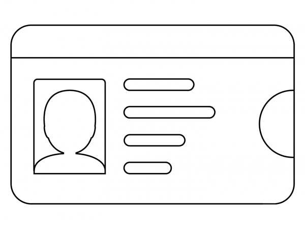 Identification Card Emoji coloring page image