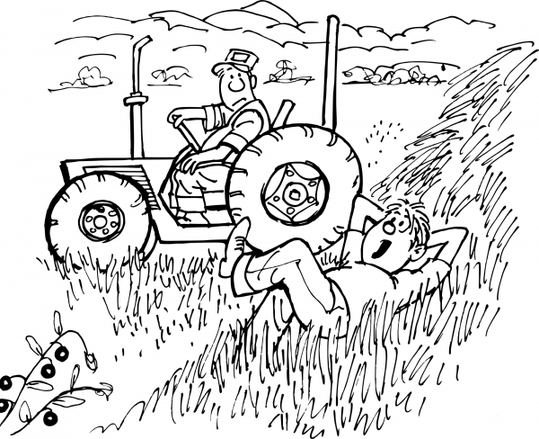 Idleness coloring page image