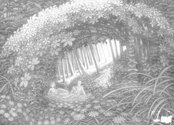 Idyllic Landscape coloring page image