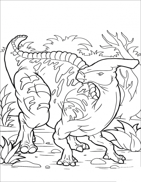 Iguanodon coloring page image