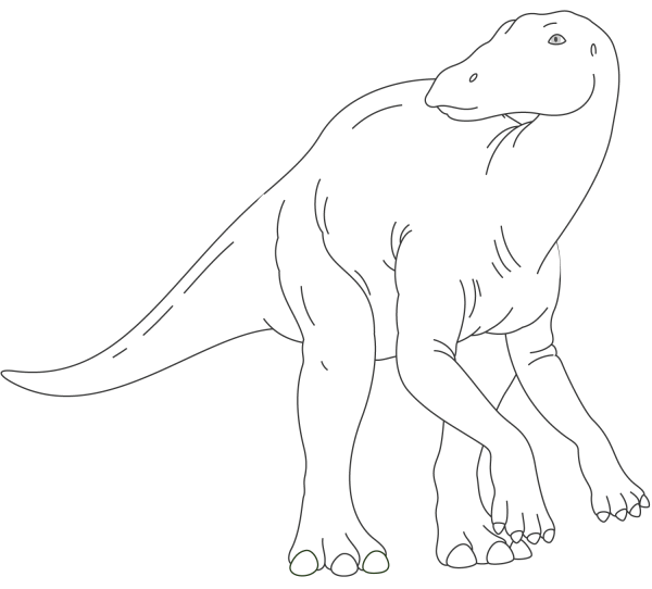 Iguanodon Dinosaur coloring page image