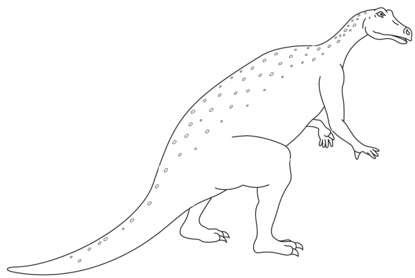 Iguanodon Jurassic Dino coloring page image