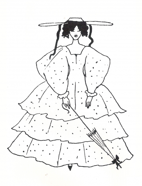 Illustration from Bon Mots of Foote and Hook coloring page image