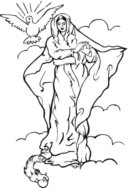 Immaculate Conception coloring page image