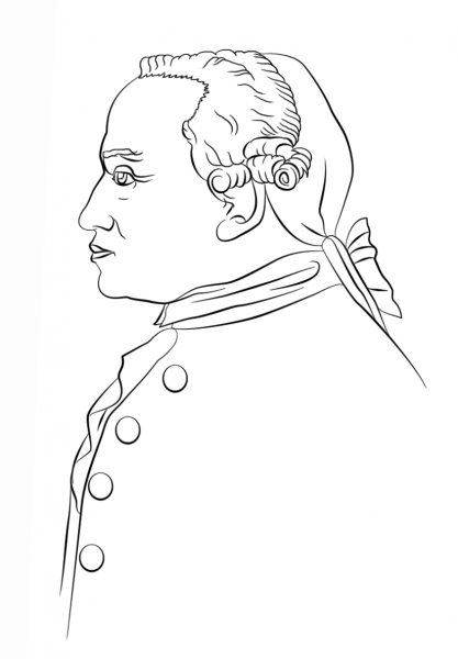Immanuel Kant coloring page image