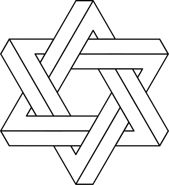 Impossible Star coloring page image