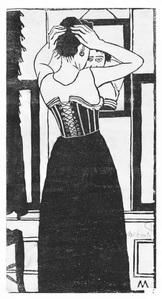 In Front of the Mirror coloring page image