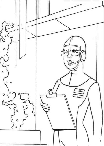 In Laboratory  coloring page image