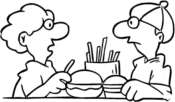 In Mcdonalds coloring page image