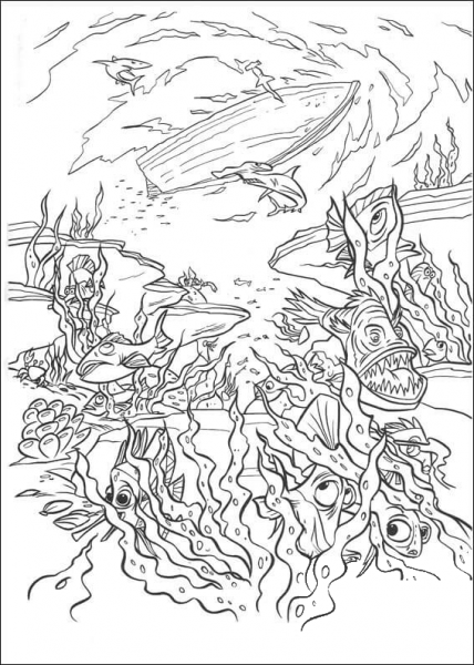 In The Deep Sea  coloring page image